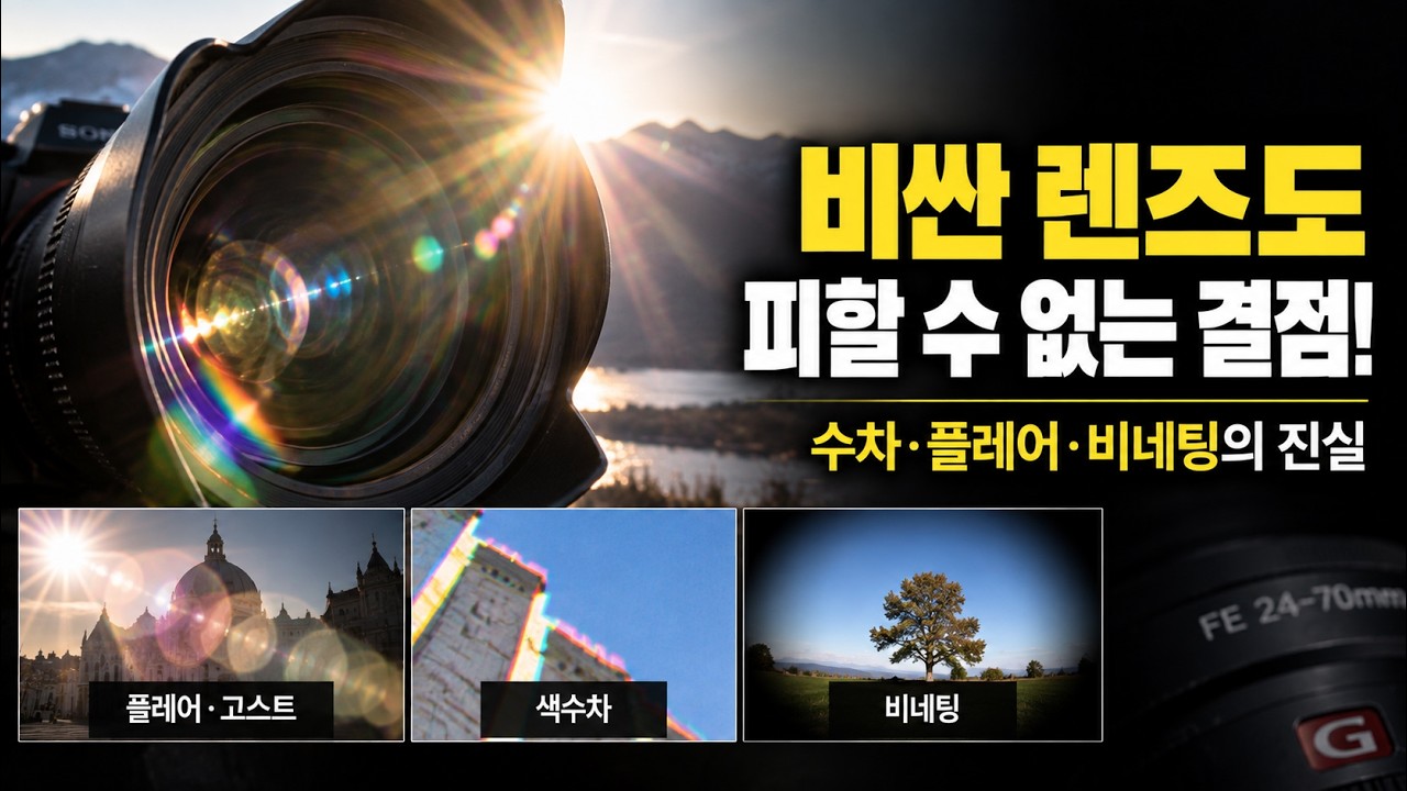 [친절한 사진수업] 20강: 비싼 렌즈도 피할 수 없는 치명적 결점! 수차·플레어·비네팅 완벽 정복