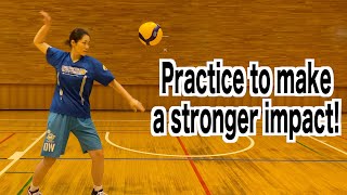Practice to strengthen the impact of spikes and serves!【volleyball】