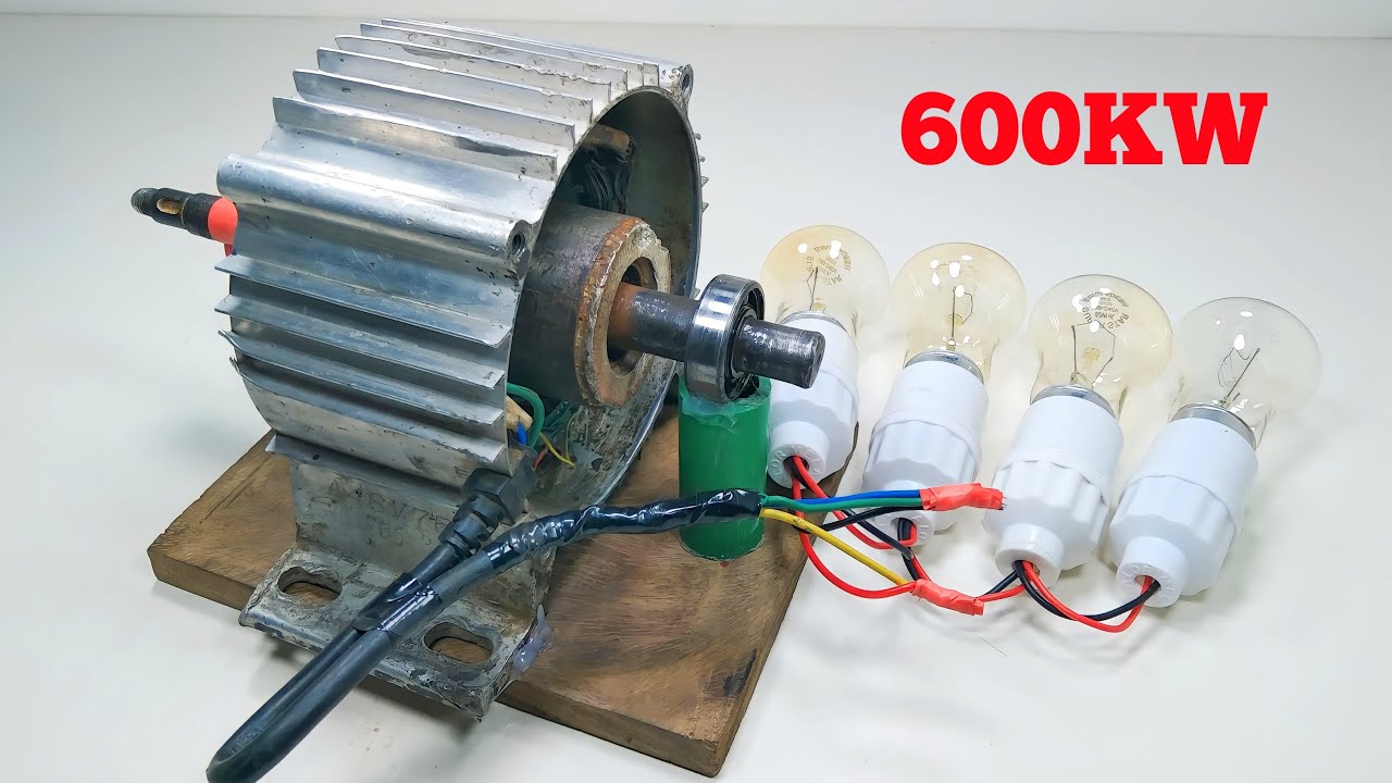 New I Make Free Electricity 600KW Motor 220v Copper Coil Flywheel Free