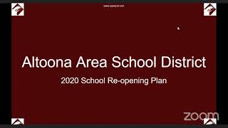 AASD 2020-2021 Re-Opening Plan - Altoona Area High School Parent Webinar