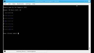 Let's make a Memory Game on Linux with C