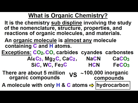 Organic Chemistry Ch 1 Basic Concepts 1 Of 97 What Is Organic Chemistry Youtube