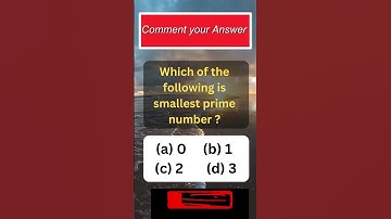 what is the smallest prime number ?  #quiz #mathsquiz smallest prime number #maths