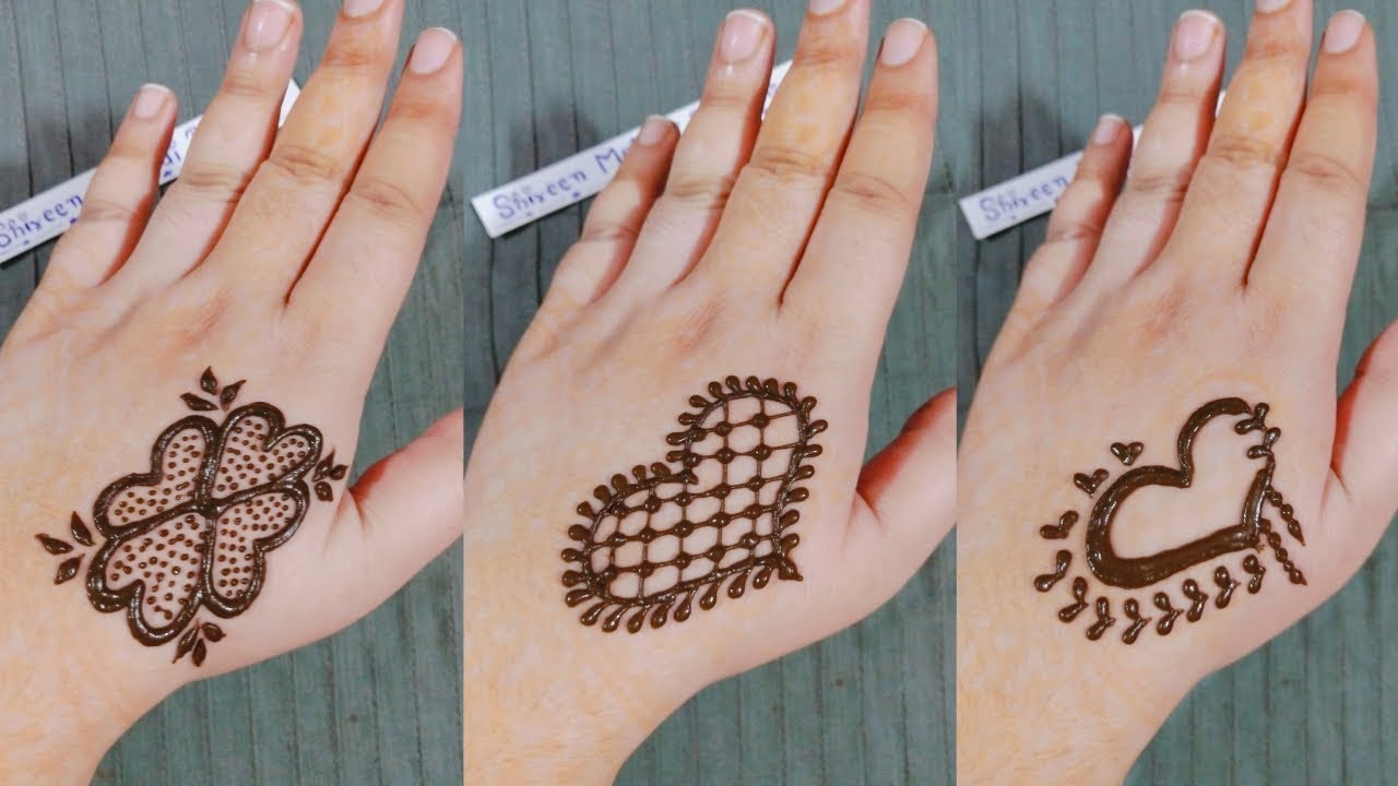 Beautiful Stylish Tattoo Mehndi Design | 3 Stylish Heart Tattoo Mehndi ...