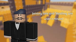 Joining late and Stealing win under 2 minutes #2 | Roblox Arsenal