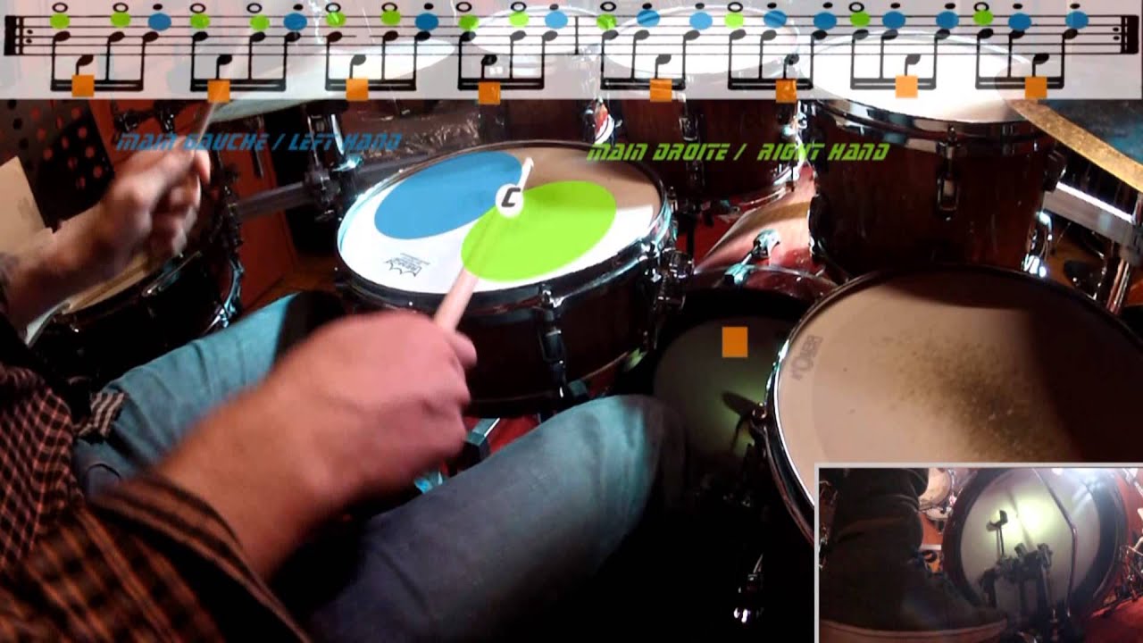cours de batterie coordination 02 tempo 60 (noire)
