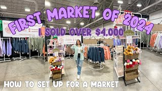 FIRST CRAFT FAIR OF 2024🌷 MADE OVER 4K💸 Booth Set Up For A Market❣️