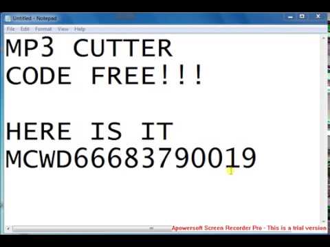 MP3 CUTTER ACTIVATION CODE