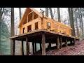 Man Builds Dream 2-Story Cabin in the Forest | Start to Finish by @TheOffGridExperience