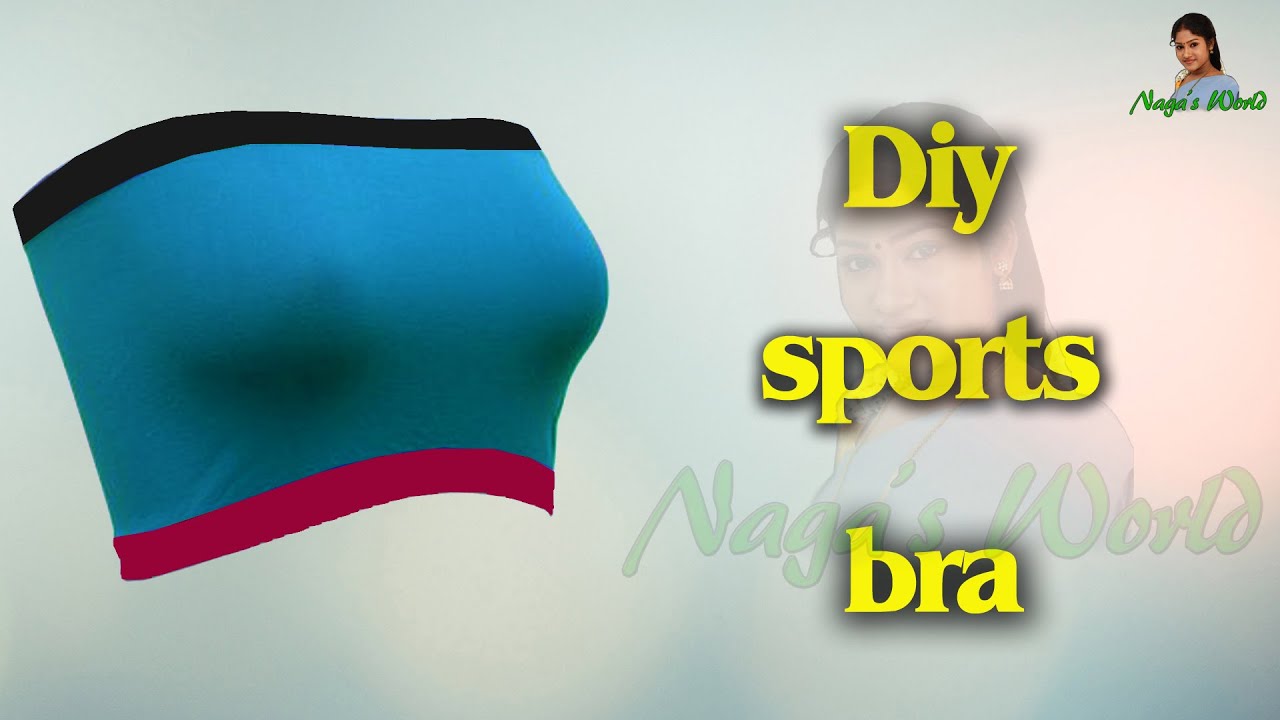 Diy sports bra / How to stitch sports bra at home / Recycling T shirt