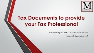 How to organize your Tax Documents