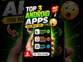 Top 3 Android Apps You Must Try 😳🔥 | Best Free Apps 2026 | RR Tech Telugu#smartphone #mobile #phone