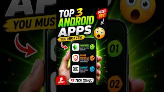 Top 3 Android Apps You Must Try 😳🔥 | Best Free Apps 2026 | RR Tech Telugu#smartphone #mobile #phone