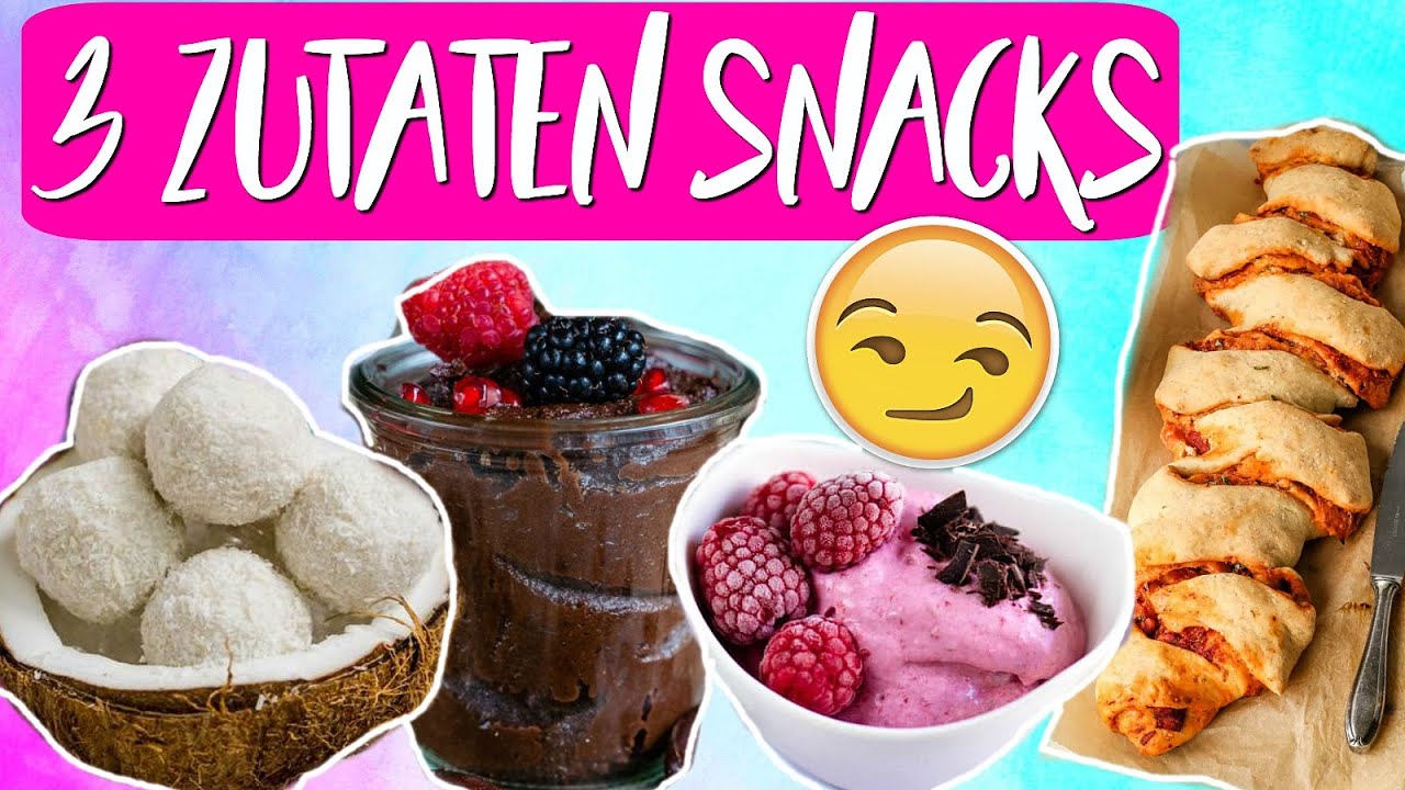 WOW! 🤤DIESE GENIALEN REZEPTE bestehen aus nur 3 ZUTATEN! 🍫Gesundes Nutella, Vegane Raffaello & 🍕 !