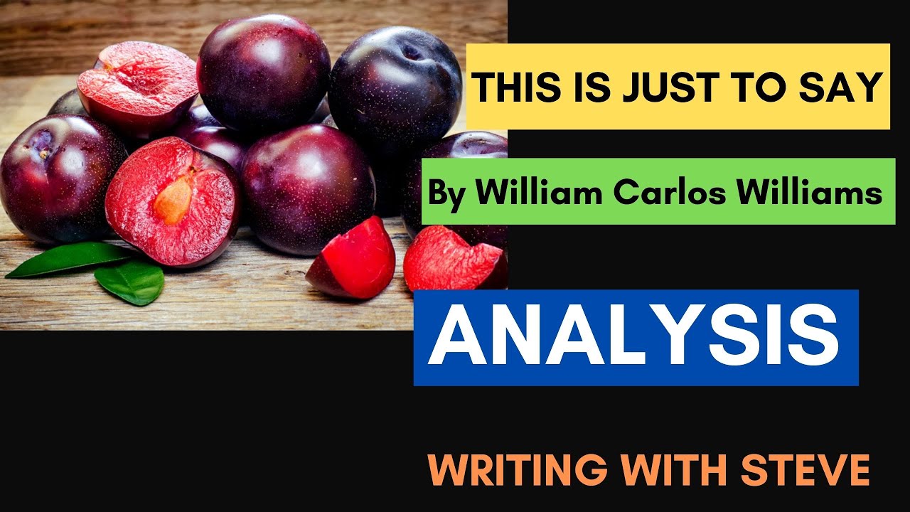 This is Just to Say by William Carlos Williams Poem Analysis YouTube This is Just to Say by William Carlos Williams Poem Analysis YouTube