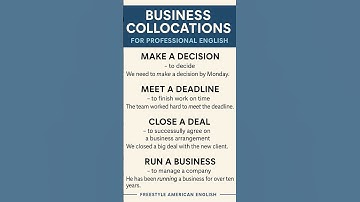 Business English Collocations for Professional Conversations  #collocations #learnenglish #english