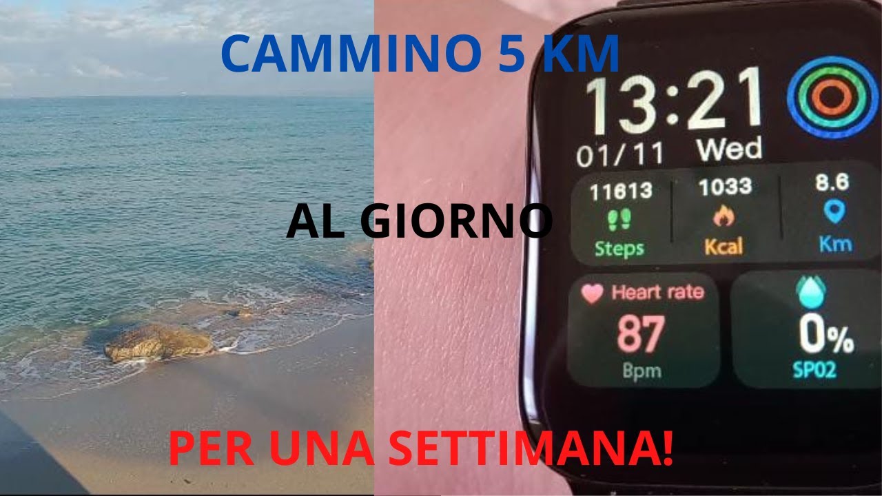 CAMMINO 5 KM AL GIORNO X 1 SETTIMANA! - YouTube