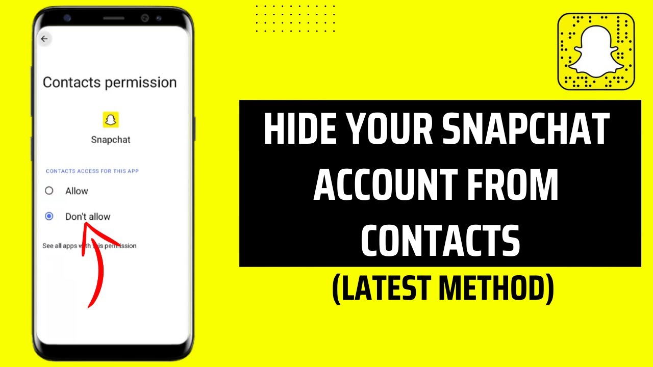 How To Hide Your Snapchat Account From Contacts - YouTube