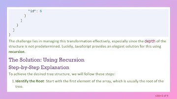 The Best Way to Reorganize Your Array of Objects into a Tree Structure