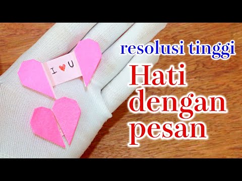 Cara melipat Hati dengan pesan / Bagaimana membuat / Origami "Versi kualitas tinggi"