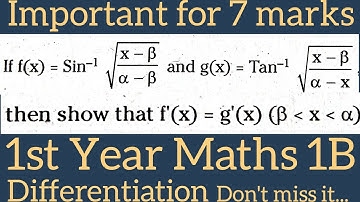 Inter 1st Year Maths 1B problem on Differentiation in telugu@maths naresh eclass