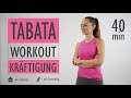 TABATA WORKOUT KRÄFTIGUNG ohne Springen / mit Stretching | Katja Seifried