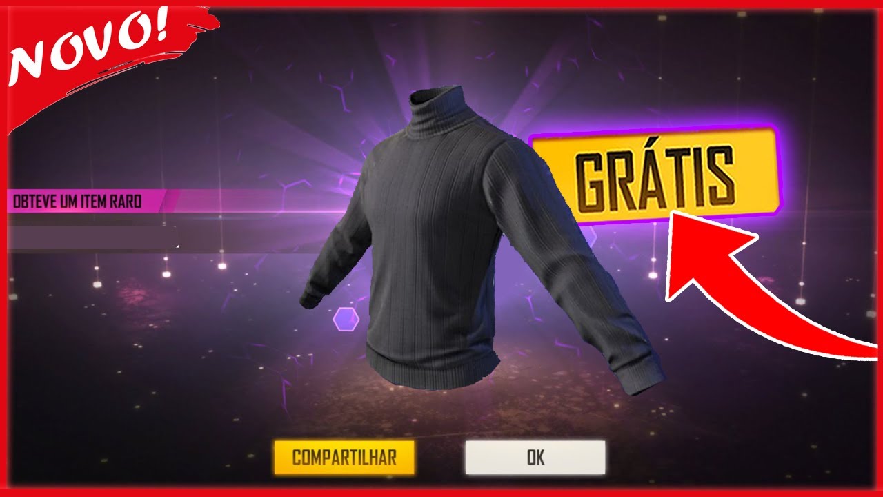 URGENTE! COMO PEGAR GOLA ALTA PRETA DE GRAÇA NO FREE FIRE! NOVO EVENTO 