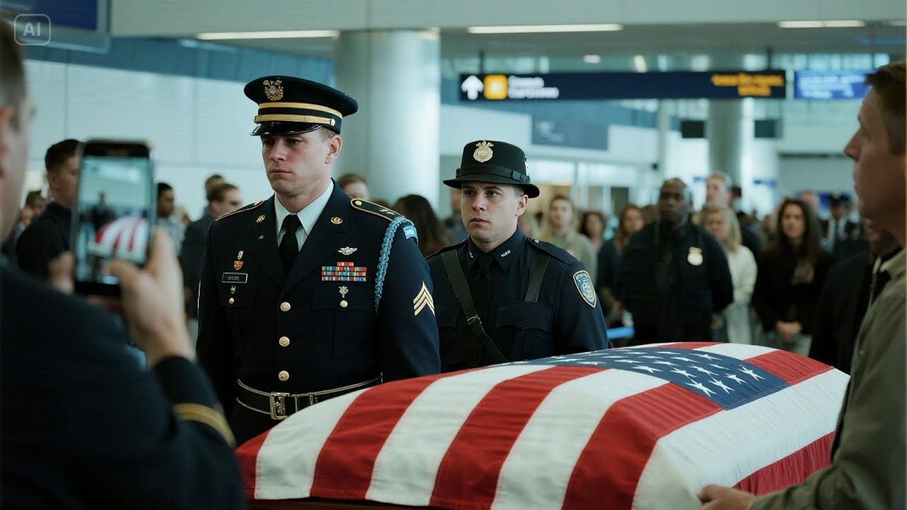 Airport Security Confronted a Guard Escorting Fallen Soldier What He Did Next Stopped Everything Cld