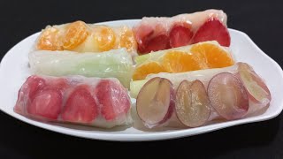 SPRING ROLL BUAH// ENAK  SEGER CREAMY LEMBUT KAYA VITAMIN DAN MENGENYANGKAN,MENU DIET SIMPLE PRAKTIS screenshot 1