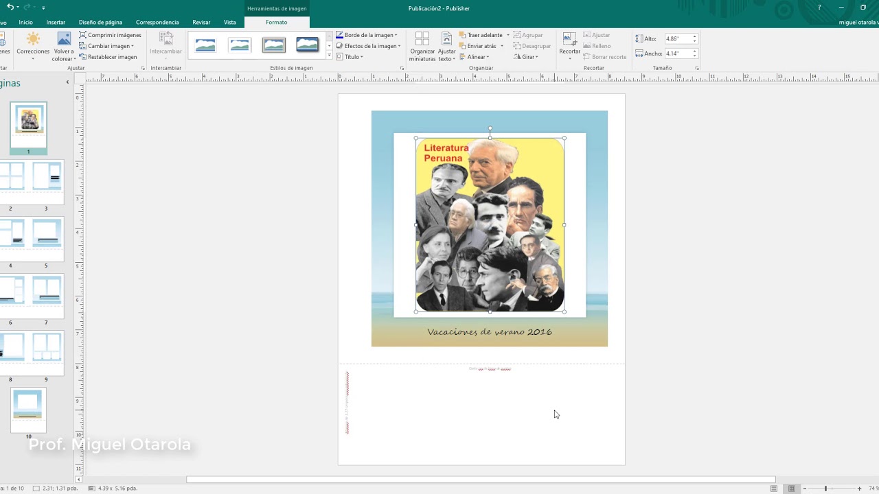Álbum de fotos en Publisher YouTube