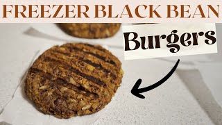 Freezer Black Bean Burgers (vegan, gluten-free)