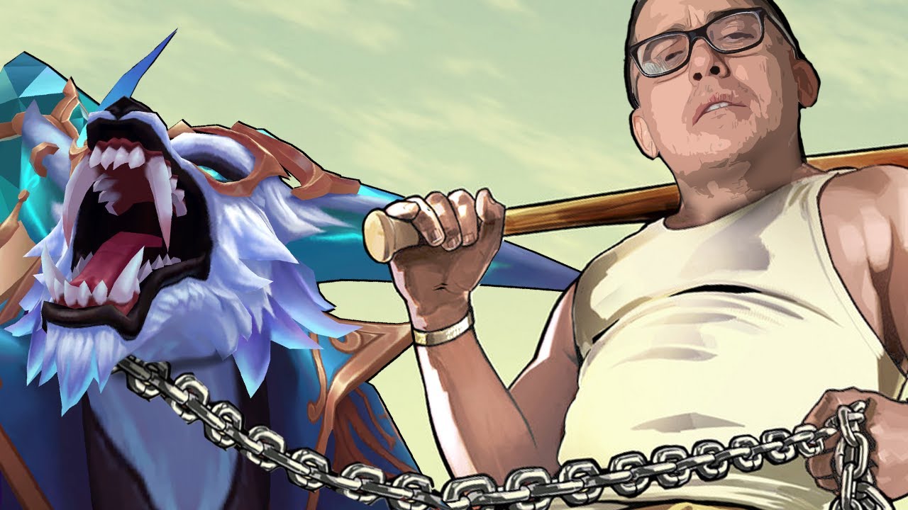 HAD TO PUT THIS WARWICK ON HIS LEASH