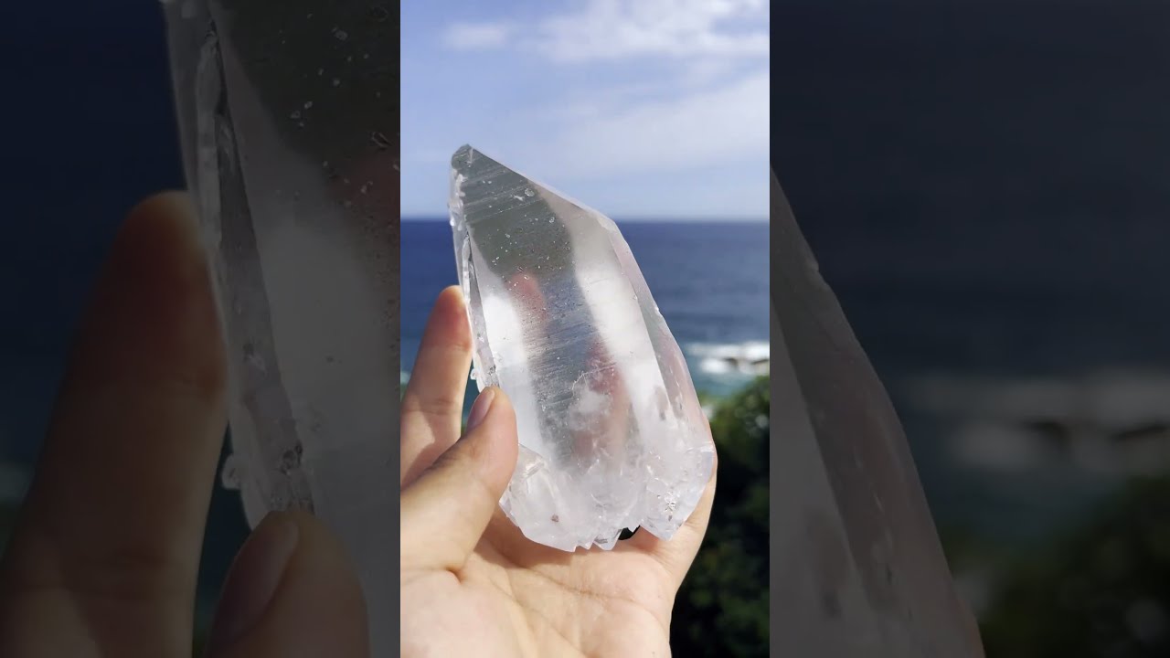 一点物】レムリアンシードクリスタル原石｜成長線が刻まれた高波動の