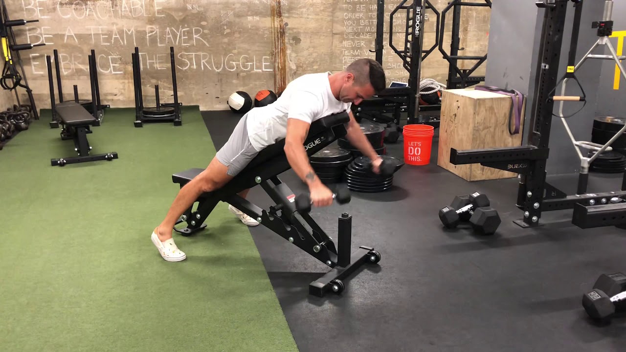 Dumbbell Chest Supported Y T Raise YouTube