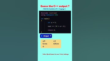 C++ Quiz❓Guess the Output??🔷 #comparisonoperators #coding #cpp #codingchallenge #lovecode #coder #cs