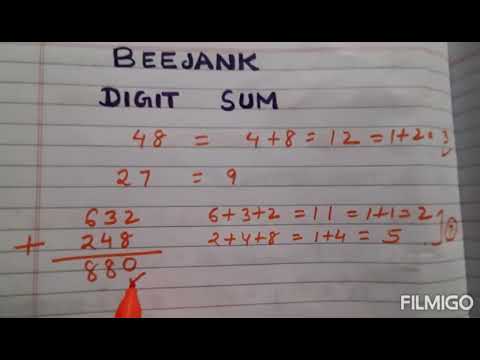 Vedic Maths part 57 ( Digit Sum or Beejank)