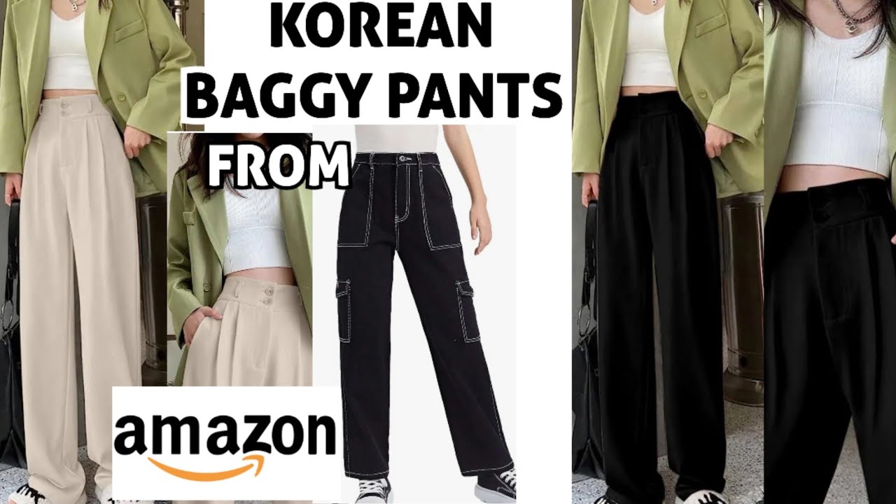 Got the famous Korean Baggy Pants from Amazon ✨ (review) - YouTube