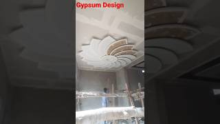 Gypsum P O P Design False Ceiling Design Living Room With One Fan @Newpopdesign