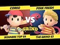 Smash Ultimate Tournament - Coreo (Ness)  Vs. Pink Fresh (Lucas) - The Grind 63 SSBU Winners Top 64