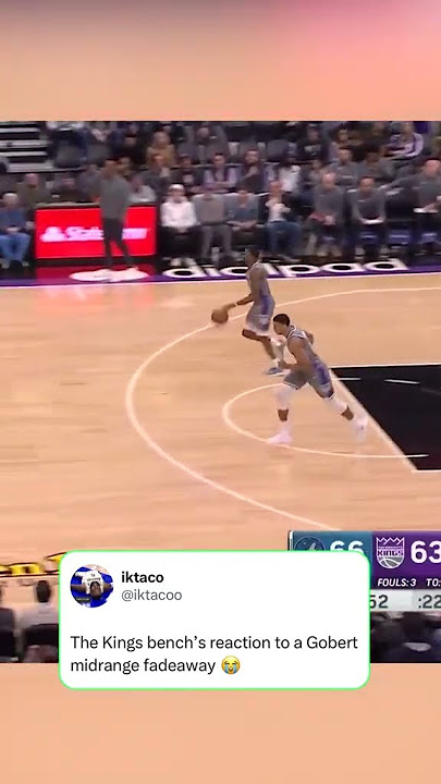 Kings' Bench Reaction to Gobert's Fadeaway 😂