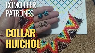 cómo hacer collar estilo huichol, paso a paso para principiantes/cómo leer patrones estilo huichol