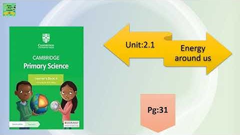 Energy Around Us| Unit 2.1Energy| Cambridge Primary Science Grade4 |Second edition