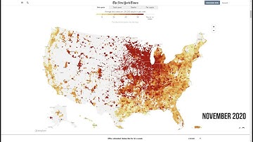 COVID-19 New York Times US Map Hot Spots Time-lapse - May 2020-Jan 2021