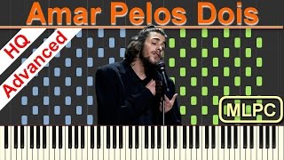 Video thumbnail of "Salvador Sobral - Amar Pelos Dois (ESC 2017 Winner) I Piano Tutorial & Sheets by MLPC"
