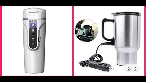 Bình đun nước nóng nước cảm ứng trên ô tô 12v-24v giúp pha trà sữa cafe, bình giữ nhiệt trên oto