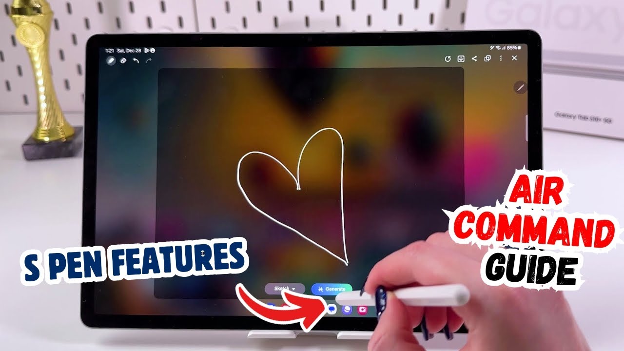 Samsung Galaxy Tab S10+ 5G: How to Use Air Command with the S Pen - YouTube