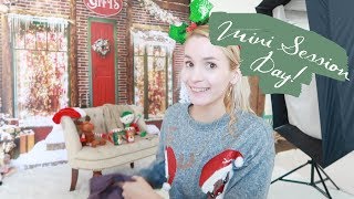 Real Christmas Mini PHOTOSHOOT sessions BTS  Tips & tricks  SNOW overlay