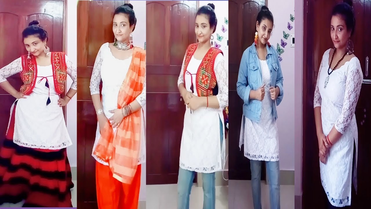 How to style one kurti different ways 
