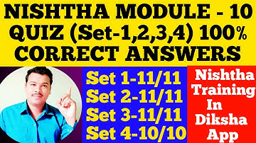 Nishtha Module 10 Answers | Nishtha Module 10 Quiz Answers/Nishtha Training Module 10 QuestionAnswer