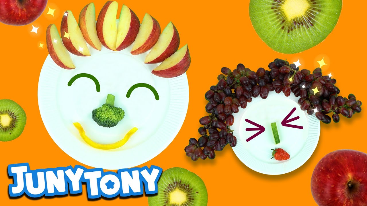 Fruit & Veggie Song for Kids | Let's Make Some Funny Faces | Juny&Tony by  KizCastle - YouTube